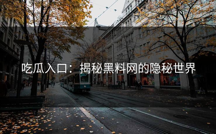 吃瓜入口:揭秘黑料网的隐秘世界 吃瓜入口:揭秘黑料网的隐秘世界